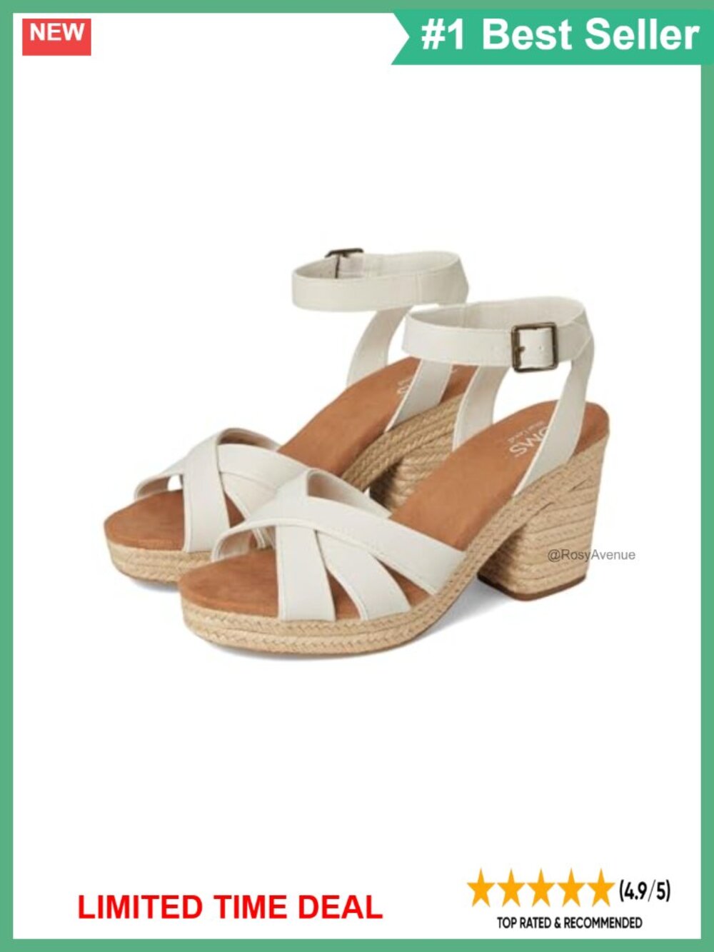 Strappy Platform Heel Sandal with Leather Uppers and Cushioned CloudBound Foam